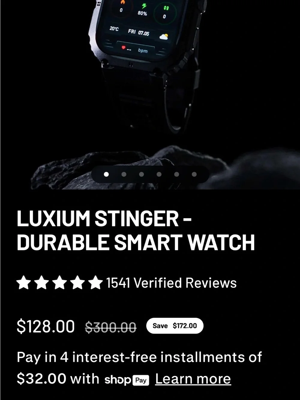 Luxium smartwatch lightly use complete set extra metal bracelet